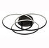 Globo LED Deckenleuchte, Alu, schwarz, neutralweiß, D 45,6 cm (147417)