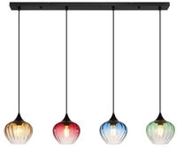 GLOBO LIGHTING Pendelleuchte "SANDER" E27 1 Stk. Gl&auml;ser, H&auml;ngelampe, Wohnzimmer,