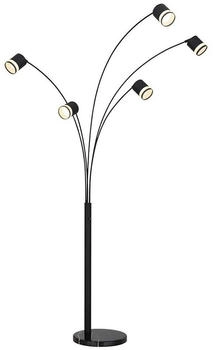 Globo LED Stehleuchte, schwarz, 5 flammig, H 195 cm (144921)