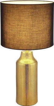 Globo GLOBO Tischleuchte ELDEN 21736G schwarz gold Keramik H/D: ca. 61x30,5 cm E27 1 Brennstellen (144713)