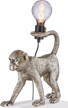 Gilde Lampe "Monkey" Kunstharz silberfarben 37161