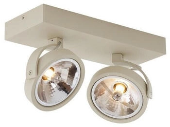 QAZQA Moderne Deckenleuchte Beige G9 rund schwenk- und neigbar 2-flammig - Go (108438)