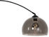 QAZQA Moderne Bogenlampe schwarz mit Rauchglas - Arc I Wohnzimmer I Schlafzimmer - Stahl Länglich - LED geeignet E27 (106638)