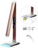Eaxus ® LED Schreibtischlampe mit RGB-Farbwechsel - Dimmbar mit Touch-Funktion, Uhr, Kalender & Temperaturanzeige, Kupferfarben (74230)