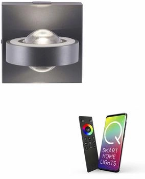 Paul Neuhaus Q-MIA 9185-13 Smart Home LED-Wandleuchte Up & Down Lichteffekt, Alexa kompatibel, RGB CCT Farbwechsel, dimmbar