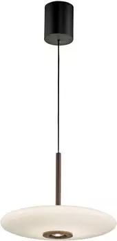 Paul Neuhaus PURE LED-Hängelampe E-Vitrum, braun/opal, Glas/Aluminium CCT (2084-34)