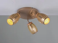 REALITY Leuchten Deckenleuchte "BIDAR, Deckenlampe mit 3 schwenkbaren Spots, exkl 3x