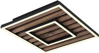 GLOBO LIGHTING LED Deckenleuchte "WOODY" LED-Modul 1 Stk. Warmwei&szlig; Deckenlampe,