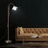 Globo Standleuchte Stehlampe Wohnzimmer höhenverstellbar Lampe stehend, Bogenlampe Metall, altmessing, Kabelschalter, E27, H 145-170 cm (135683)