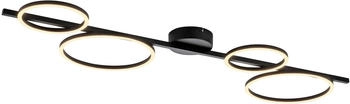 JUST LIGHT LED Deckenleuchte schwarz dimmbar (14211-18)