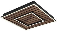 GLOBO LIGHTING LED Deckenleuchte "WOODY" LED-Modul 1 Stk. Warmwei&szlig; Deckenlampe,