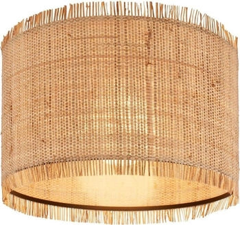 Briloner Borra Deckenlampe, Strohschirm, Boho-Stil, E27 Fa&szlig;ung, Natur, &Oslash;40x28 cm (3854014)