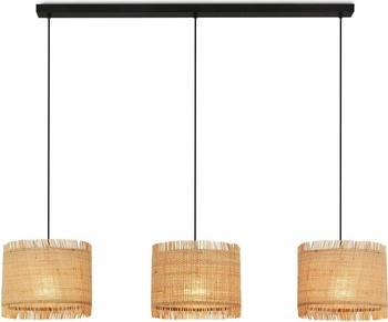 Briloner Pendelleuchte Hängelampe Eßzimmer 3-flammig Strohschirm Boho (4854034)
