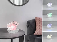 REALITY Leuchten LED Tischleuchte "SHELLY, Deko Tischlampe in Muschelform mit RGB