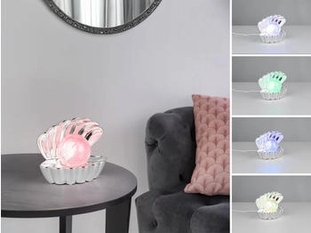Trio Reality Tischleuchte Shelly R57731106, Kunststoff Chrom, 0.8W LED, Farbwechsel