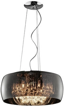 Trio LED Pendelleuchte, LED wechselbar, Warmweiß, Designer-lampen Lampenschirm Rauch-glas Kristall übern Eßtisch, Ø50cm (31121LM606)