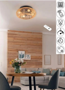 Trio Reality Deckenleuchte mit Ventilator braun 50 cm 21 cm cm 50,0 (R67302126)