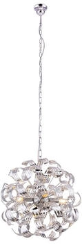 Globo LED Hängelampe Pendelleuchte Metall verchromt, 4x 4W 4x 350lm warmweiß, DxH 50x125 cm