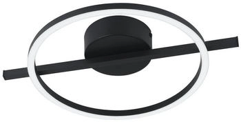 Eglo AMANDOLO Wand-/Deckenleuchte L40xB30xH6,5 cm schwarz 17W inklIP20 (901113)