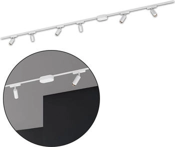 Briloner LED Deckenleuchte 8033066, LED fest integriert, 2700K Extra-Warmweiß, Schienensystem Luxtrail 3 m Weiß 5W Flur