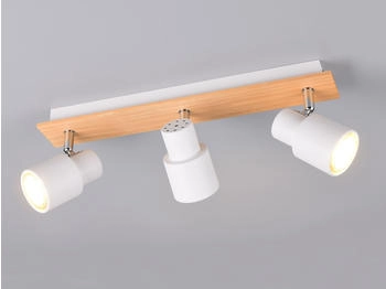 Trio Deckenstrahler Weiß Holz, Breite 46cm (R81983031)
