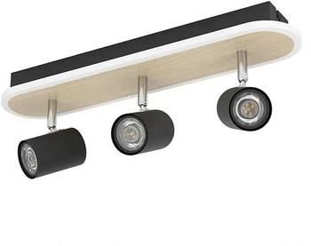 Eglo LED Deckenleuchte Rimbocchi 3x6W, schwarz, warmweiß [GLO773056440] (901633)