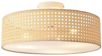 Luxpro Ceiling light Ascot 3 x E27 white rattan