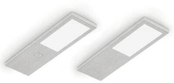 Naber Livello LED Unterboden-/Nischenleuchte Set-2 alufarbig mit Schalter (7062302)