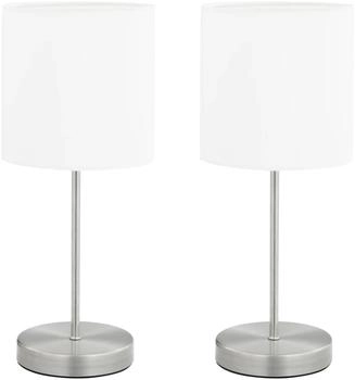vidaXL Set of 2 Table Lamps Touch Button E14 White