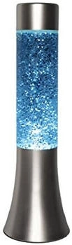 Fisura Mini Table Lamp Metal and Glass Glitter Blue