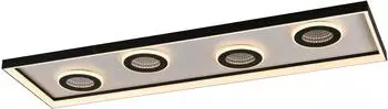Paul Neuhaus LED Deckenlampe Tunneleffekt schwarz Fernbedienung CCT rechteckig (6857-18)