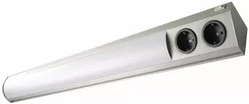 Wipo Corner Compact LED 9,6 W 4000K 860mm mit Steckdose, Edelstahl Effekt (13930862202)