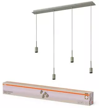 Osram Decor Pendelleuchte Needle Linear 4xE27 beige Stahl dekorative Leuchtmittel kompatibel IP20 (4058075848542)