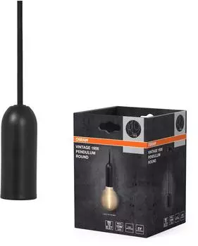 Osram Vintage 1906 Pendelleuchte ROUND E27 schwarz (4099854419515)