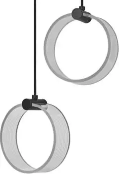 LEDVANCE Decor Circle 2XPendant PL 14W Click CCT Black (4058075838628)