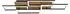 Globo Rectangular ceiling light Black