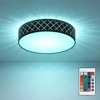 ETC Shop Textile ceiling light Black/Gold