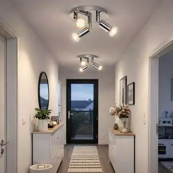 ETC Shop 3-flame ceiling spotlight Silver
