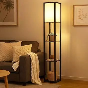 Globo Reading floor lamp Wood