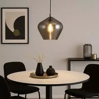 Searchlight Glass pendant light Grey