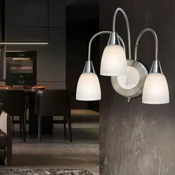 Globo 3-flame wall light Silver