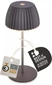 Briloner Riffle LED Tischleuchte Mini 20 cm anthrazit (7552015)