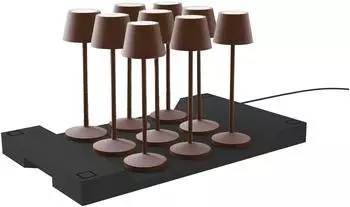 Lumisky Set of 9 cordless lamps EMILY with charging tray