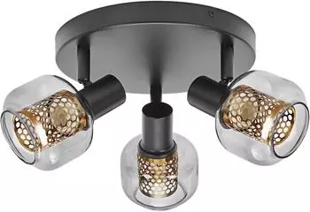 Osram Deckenanbau-Leuchte E14 8,4 W 2700 K 750 lm IP 20 goldenes Wabengitter dimmbar