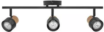 Osram Deckenstrahler CORK schwarz 3 Spots GU10-LED 927 dim