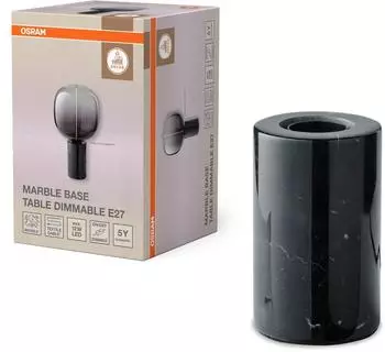 Osram Tischleuchte Decor Marble Base Table Dim E27 Black Dimmbar