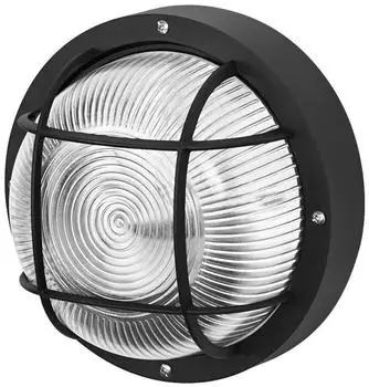 Osram HOMELIGHTING Bulkhead Essential Round E27 Black Deckenleuchte Wandleuchte Schwarz