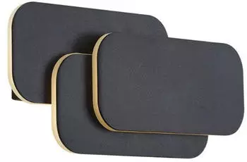 QAZQA Dias Wandleuchte LED 12W 3-Stufen-Dimmbar, Stahl schwarz (108714)