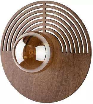TK Lighting Movia Wandleuchte Holz/Glas G9, Eiche, B:30cm