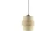TK Lighting Calisto Pendelleuchte Jute/Metall Ø20cm E27, beige-schwarz (5401)